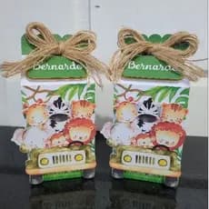 20 Caixa Milk Safari Personalizadas I Lembrancinhas para festas I PEGUE E MONTE