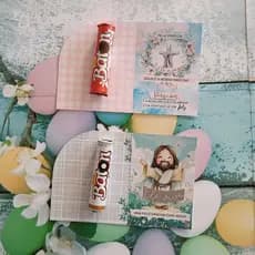 Cartão para bombom I Páscoa Cristã | Lembrança de Páscoa I Cartão Jesus I Ele Vive I Mimo Páscoa