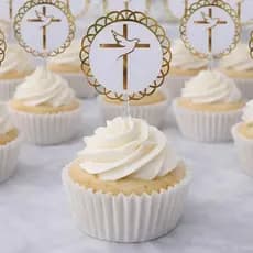 Topper Cupcake Religioso I Batizado I  Primeira Eucaristia I Comunhão I Crisma