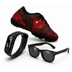 Kit Chuteira Infantil Society RN Elite + Relógio Digital + Óculos ⚽| Envio Rápido | 28 ao 36