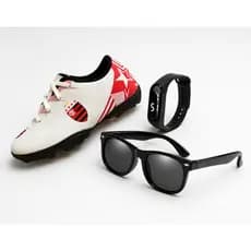 Kit Chuteira Infantil Society RN Branca Estrela+ Relógio Digital + Óculos ⚽| Envio Rápido | 28 ao 36