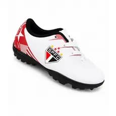 Chuteira Infantil Society Tricolor Branca Estrela ⚽ Confortável | Envio Rápido | 28 ao 36