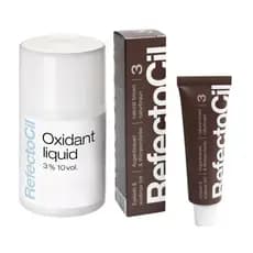 Kit Tintura Profissional Sem Amônia + Oxidante 3% Sobrancelha, Barba e Cílios Refectocil - Diversas Cores