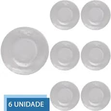 Jogo de 6 Pratos Fundos Duralex Acqua 22cm | Elegância e Durabilidade para Sua Mesa | Ideal para Refeições Diárias