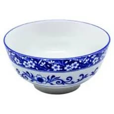 Kit 7 Bowls Porcelana Lyor Blue Garden — 500 ml | Estilo Inglês para Sua Mesa
