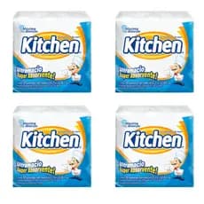 Kit 4 Guardanapos 22,7x22,8cm Folha Simples Kitchen com 50 folhas por Pacote