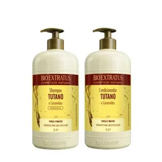 Kit Tutano,Ceramidas E Karité Bio Extratus Shampoo e Condicionador 1 Litro/Kit Cabelos Ressecados