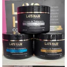 Kit Cronograma Capilar Lays Hair 3 Máscaras de 300gr cada/Reconstrução,Nutrição e Hidratação