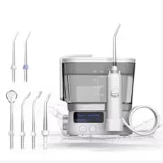 Irrigador Oral Portátil 600ml Limpeza Profissional Jato D'Água Potente Gengiva Dente IPX7 10 Velocidades