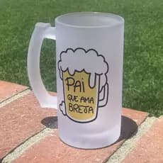 Caneca de Chopp Pai Presente Personalizado Pai que ama Breja
