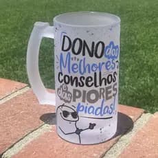 Caneca de Chopp Personalizada Dia dos Pais Dono dos Melhores conselhos e das piores piadas
