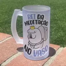 Caneca de Chopp Personalizada para Pai Presente Dia dos Pais Rei da Meditação no vaso