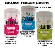Gelatina Ativadora de Cachos Reparação Nutrição e Hidratação