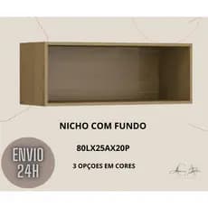 NICHO COM FUNDO 100% MDF - TAMANHO 80X25X20 - DECORAÇÃO
