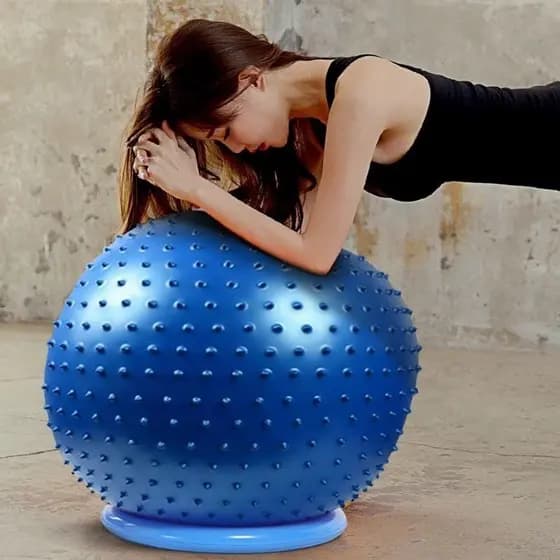Bola de Pilates Tipo Suíça de 75cm Com Cravo para Yoga Treino Funcional