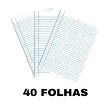 PAPEL FOLHA DE ALMAÇO COM PAUTA E MARGEM 40 FOLHAS