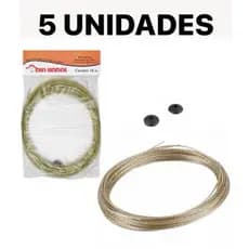 KIT 5 VARAIS DE AÇO 10M CORDA DE VARAL
