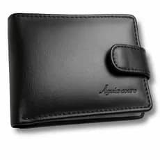 Carteira masculina couro legítimo com fecho Carteira completa couro macio Para Homens Exigentes