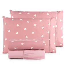 Jogo de Lençol Estampado 4 Peças Casal Queen King com Elástico Roupa de Cama Confortável Qualidade