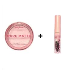 Kit Ruby Rose Maquiagem: Pó Matificante + Gel de Sobrancelha Incolor