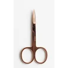 Tesoura De Precisão Rose Gold Profissional Sobrancelha Unha E Acabamento Barba Aço Inox