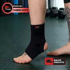 Tornozeleira Elástica Neoprene C/ Compressão Progne Sports - Proteção Corrida Futebol Academia Esportes Diversos