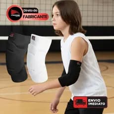 Par Cotoveleiras Elásticas Acolchoadas infantil Progne Sports - Proteção Esportes Volêi Futebol Skate Handebol