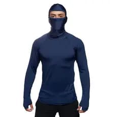 Camisa Proteção Solar Com Touca Ninja Balaclava Para Motoqueiro Ciclismo