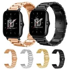 Pulseiras premium em aço inoxidável 3 elos Nsmart compatíveis com Amazfit GTS  GTS 2 MINI GTS 2  GTS 2e GTS 4 MINI