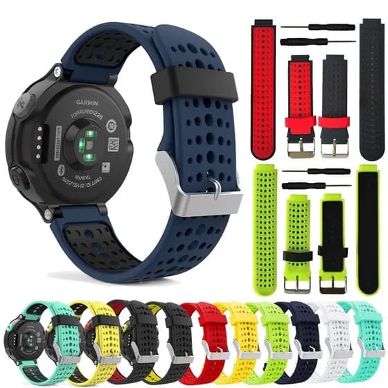 Pulseiras de silicone compatíveis Relógio Garmin Forerunner 220 230 235 620 630 735xt
