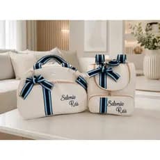 Conjunto de Bolsas Maternidade PERSONALIZADA LUXO COLOR - Térmica e Impermeável, Menina/Menino mochila 2 em 1