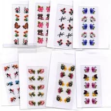 100 Adesivos de Unha 3d Pelicula Artesanal Top Nail Art Mão Brinde