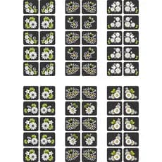 kit 240 adesivos para unha 3D brancos películas 3d variados mini cartelão