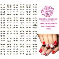 Planeta beauty cartelao 240 adesivo de unha já com base mode PRETO 3961 pronto para uso aplica facil