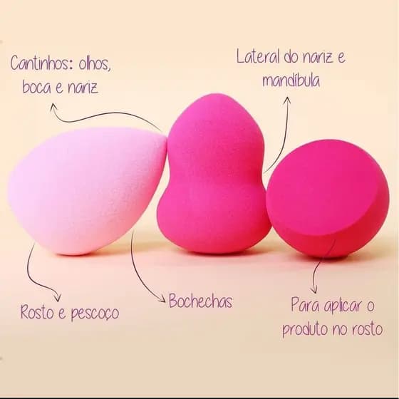 Super Esponja para  Pó/Base/Creme maquiagem de Látex Beauty
