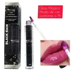 Gloss Labial Black Rain - Efeito Mágico Max Love muda de cor conforme o Ph da boca