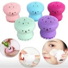 Esponja Massageadora de limpeza facial esfoliante Silicone  skincare Polvo