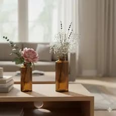 Kit 2 Vasos Decorativos de Vidro Elegância para Plantas Flores Mesa Posta e Decoração de Festas