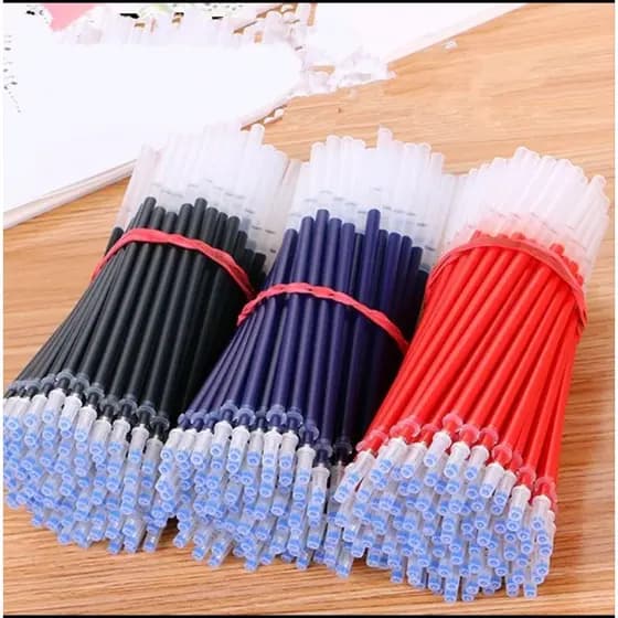 kit de Refil para canetas. vermelho, azul e preto - papelaria material escolar volta as aulas