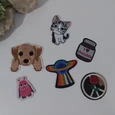Patch do gato Chi , gatinho - aplique bordado termocolante de gatinho, planeta, chocolate,  animais , cão, flor / gato / cat - lojinha da San