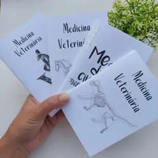 kit caderno medicina veterinária tamanho A5 e A6 material escolar volta as aulas lojinha da San