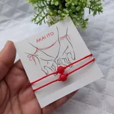 kit pulseiras de casal Akai Ito (fio vermelho)  - dia dos namorados *01