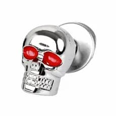 Par Parafuso De Caveira Skull Placa Moto Carro