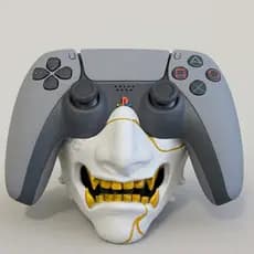 Suporte Controle PS5 Ghost of Yotei | Porta Controle DualSense | Base Gamer Decorativa