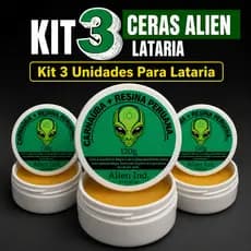 Kit 03 Cera Automotiva Alien Ind Carnaúba Restaura Lataria Polimento Tira Riscos e Revitaliza a Cor