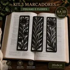 Kit Com 03 Conjuntos Marcadores De Páginas Para Bíblia - Livros e Revistas - Seleção Folhas E Flores