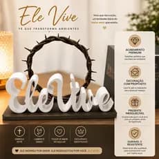 🔥 🔥Enfeite Religioso Ele Vive Com Coroa de Espinhos Decoração Cristã Sofisticada Presente Especial