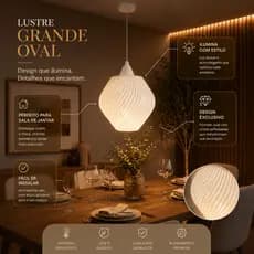 Lustre Grande Oval Luz Quente Mesas De Jantar Ambientes Luxo