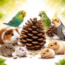 Kit12 Pinhas Naturais Pinus Brinquedo Pets Roedores Enfeites Calopsitas