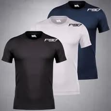 Kit 3  Camisetas DryFitness Camisa Masculina Casual Academia Esportes Corrida Tamanho Especial